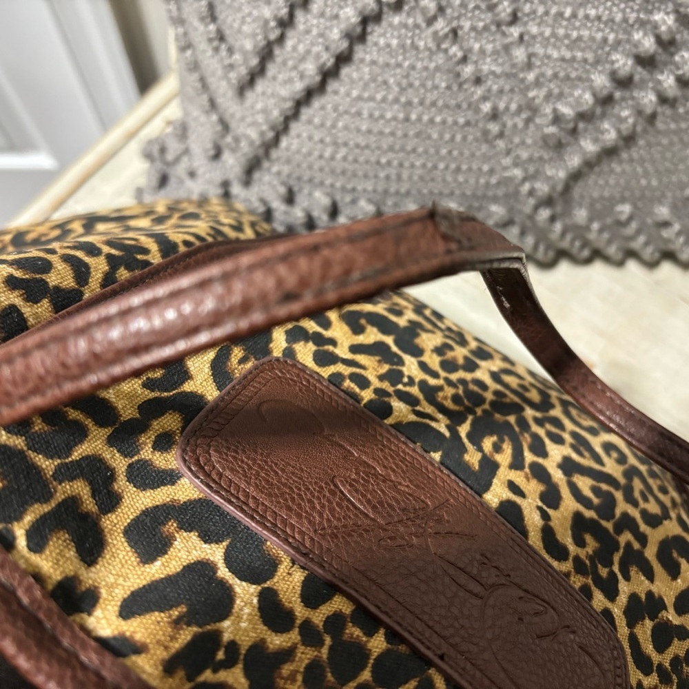 Vintage❤️Diane Gilman Leopard Print Tote - Picture 4 of 6